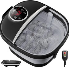 Foot Spa Bath Massager with Heat Bubbles Massage Pedicure Tub Foot Soaker Gift