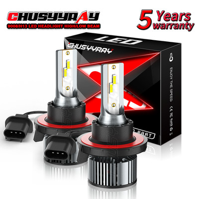 2pcs H13(9008) LED Headlights Bulbs Kit Hi/Lo beam white 6000K fit Ford Raptor