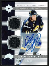 2006-07 UD Ultimate Collection Signed Ultimate Debut Threads Drew Stafford /35