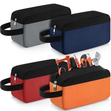 4 Pack Tool Pouch Canvas Zipper Pouch 12 Inch Small Tool Bags with Handle Dua...