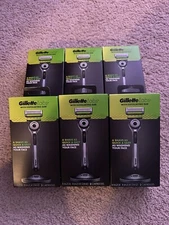 Gillette Razor with Exfoliating Bar by Gillette Labs, 6x Shaving Kit for Men Lot