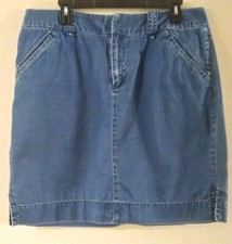 Vintage Liz Claiborne Women Denim Jean Skirt Pockets Size: 14