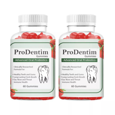 2-Pack Prodentim Gummies Dental Supplement for Teeth and Gums - 120 Gummies