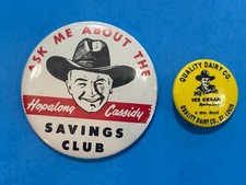 HOPALONG CASSIDY Savings and Quality Dairy 2 Pin LOT