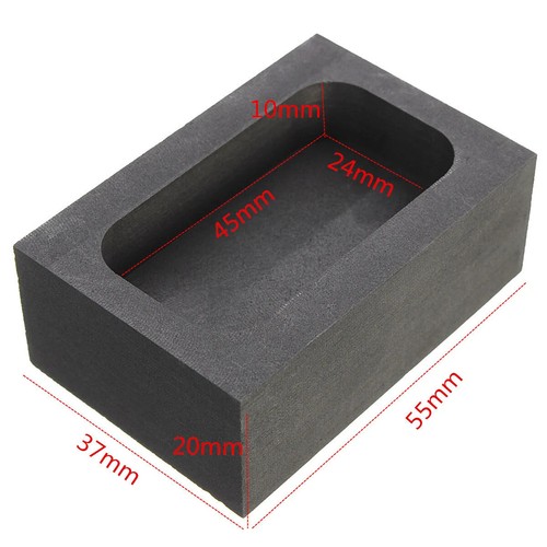 2pcs Graphite Mold Casting Ingot Bar Crucible Melting Gold Silver Scrap Metal - Picture 14 of 16