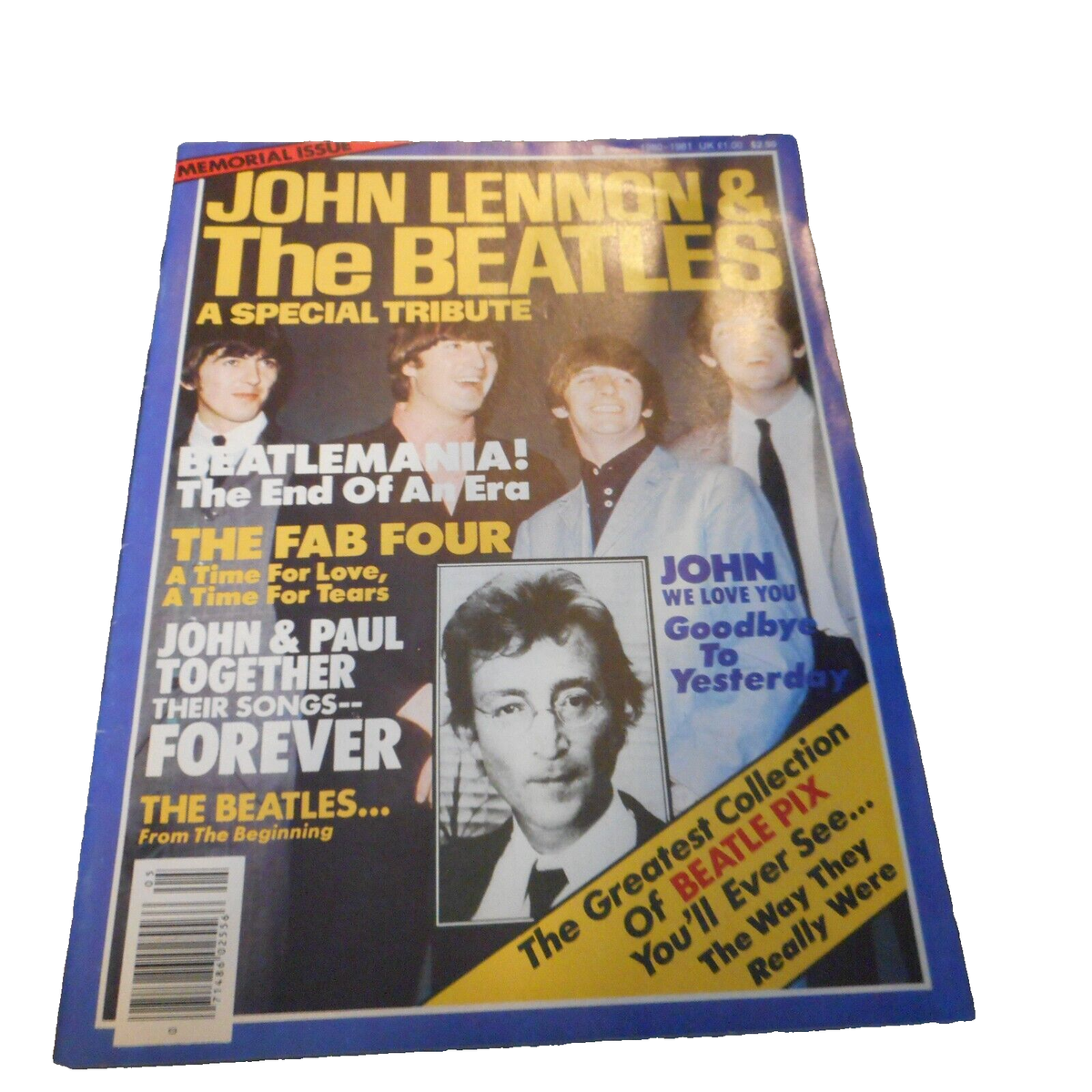 JOHN LENNON & THE BEATLES MAGAZINE A SPECIAL TRIBUTE 1980-81 