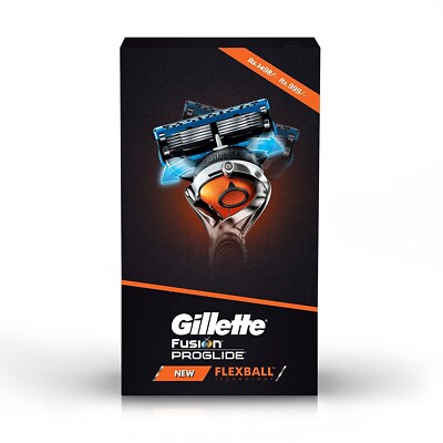 Gillette Flexball Pro Glide Geschenkpackung und Flexball Rasierer mit 4 Kartu...