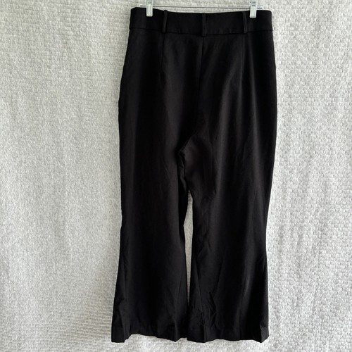Morrison Womens Stretch Wool High Waist Bootcut Ankle Pants Black 25 inch Leg 3 - Picture 2 of 12