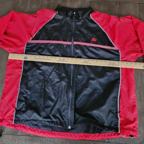 Vintage Men's 3XL Starter Windbreaker Jacket Black Red Full Zip Mesh Lined - Picture 10 of 24