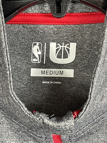 NBA Men's Size Medium Detroit Pistons 1/4 Zip Pullover Gray Moisture Wicking - Picture 5 of 12