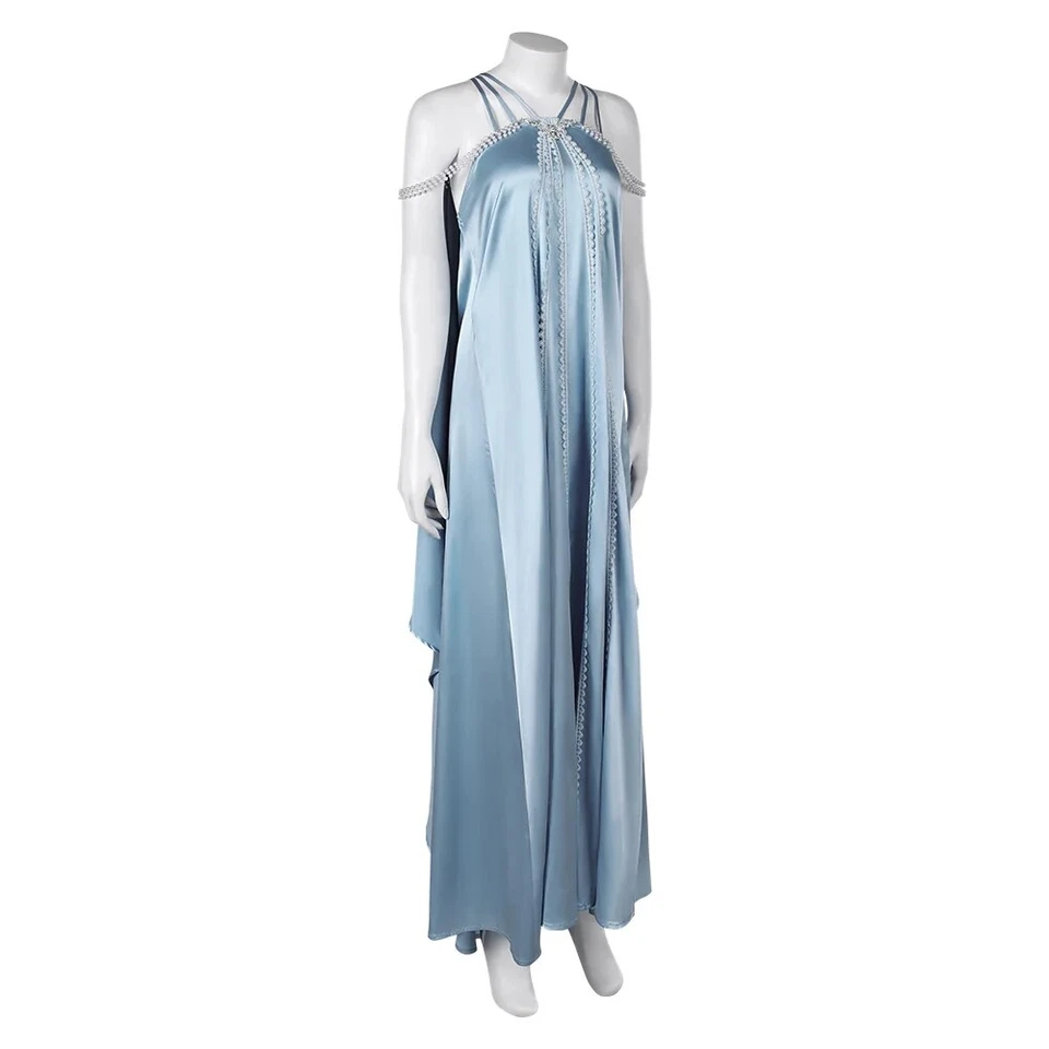 Star Wars Revenge Of The Sith Padme Amidala Cosplay Costume Blue Nightgown - Image 4 of 4