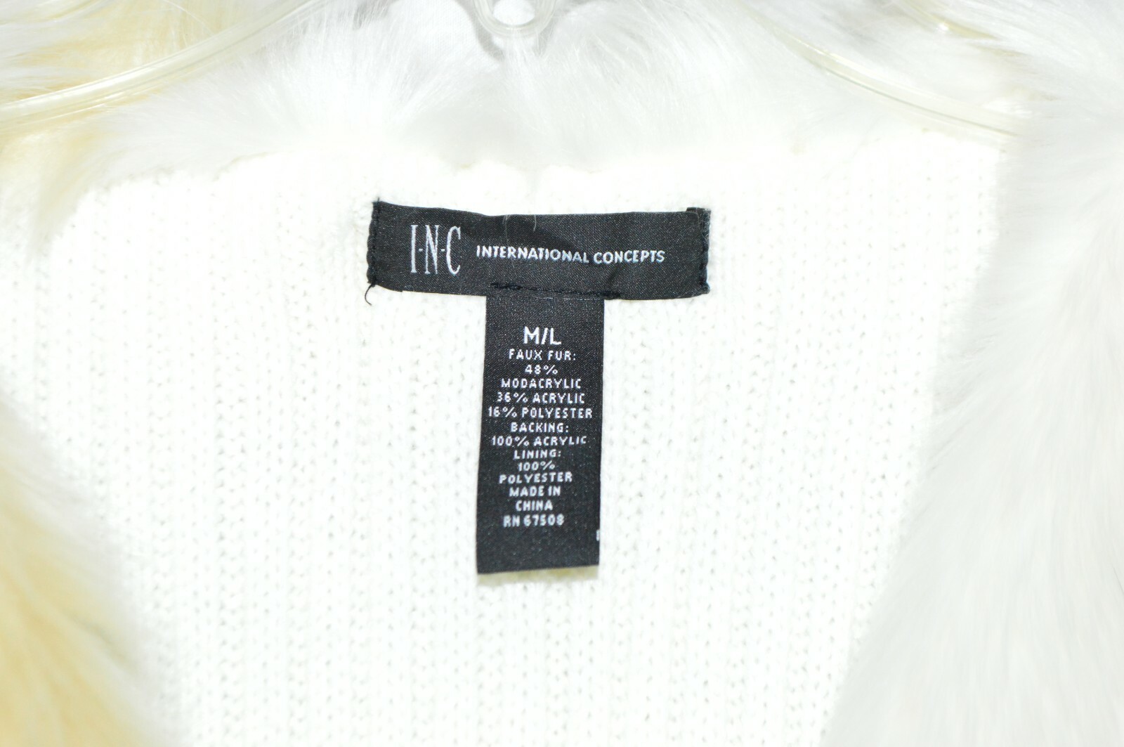 INC INTERNATIONAL CONCEPTS Ivory Patchwork Faux F… - image 3