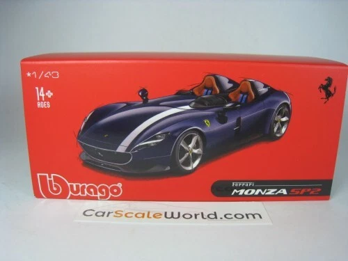 FERRARI MONZA SP2 1/43 BBURAGO SIGNATURE (BLUE) - Imagen 4 de 4