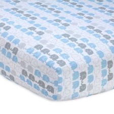 Zutano Elefant Blau Fitted Crib Sheet