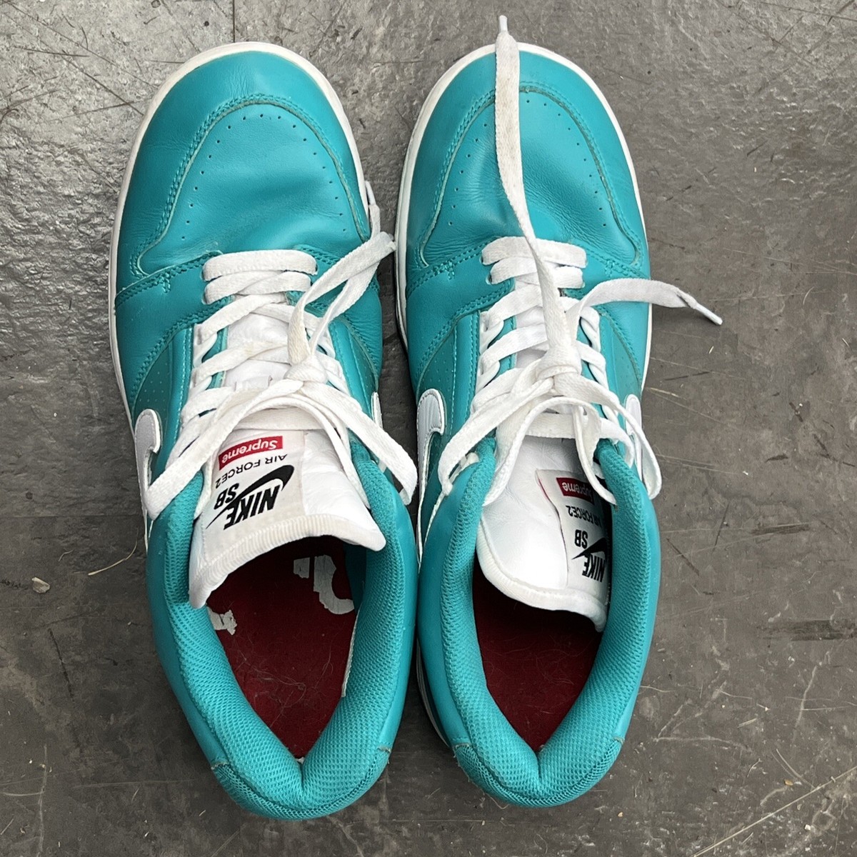 2017 Nike SB Supreme Air Force 2 'Supreme' New Emerald/White Size