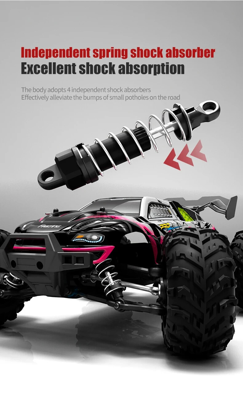 1:16th scale Fast super Brushless RC Car 4WD 4x4 Off Road With LED Headlights