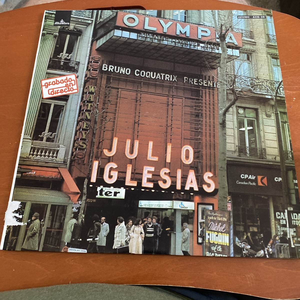 Julio Iglesias En El Olympia En Concierto Vinyl Record Album