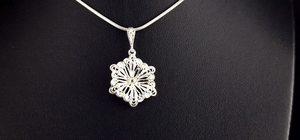 Anhänger Silber Filigranschmuck - traumhaft schön Sterling  - Bild 2 von 4