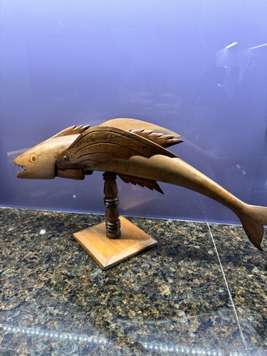 Warren Christian Pitcairn Island Hand Carved Flying Fish Signed | eBay UK