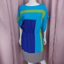 Suzi Chin Maggy Boutique Women's Geometric Dolman Sleeve Blouson Dress 4