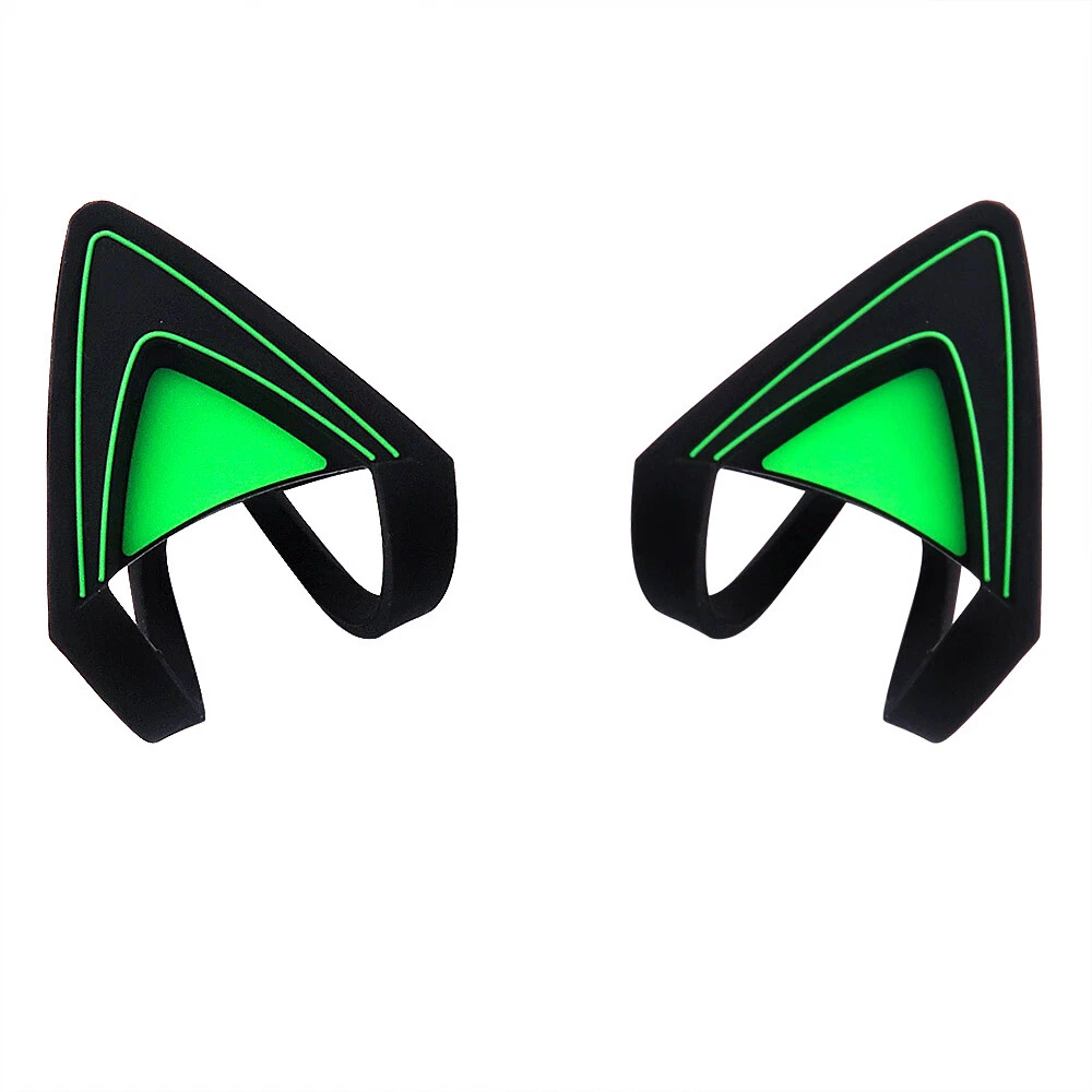 Green ears. Кошачьи уши Razer. Ушки для наушников Razer. Кошачьи ушки для наушников. Razer уши кота.