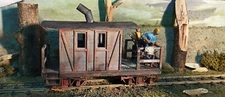On30 Scale 3D PLA 18 ft Work Caboose  w laser cut railings YOUR wheels/couplers