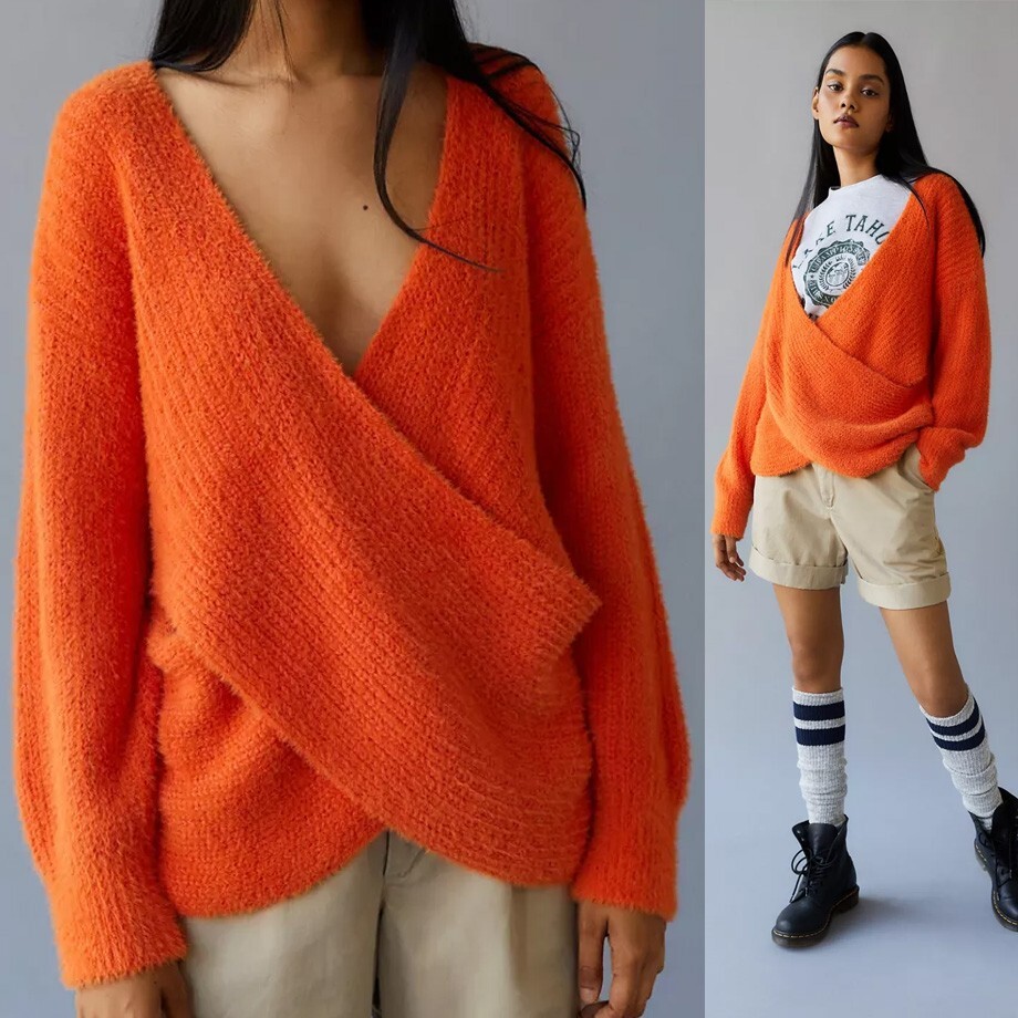 Soft Fuzzy Knit Cozy Sweater 