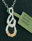 GENUINE DIAMOND NECKLACE .925 Sterling Silver - NEW WITH TAG — photo 2