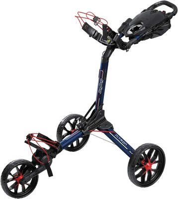 Bag Boy Nitron Golf Push Cart Auto Open 3 Wheel with Storage and Compact Fold