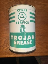 Cities Service 5 Pound Trojan Grease Can Collector Quality