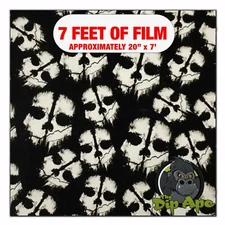 Hydrographic film TAC Military Duty Skulls hydro dipping 7' x 20" hydro dip