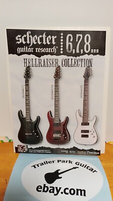 SCHECTER HELLRAISER COLLECTION GUITAR  PRINT AD 11 X 8.5,.