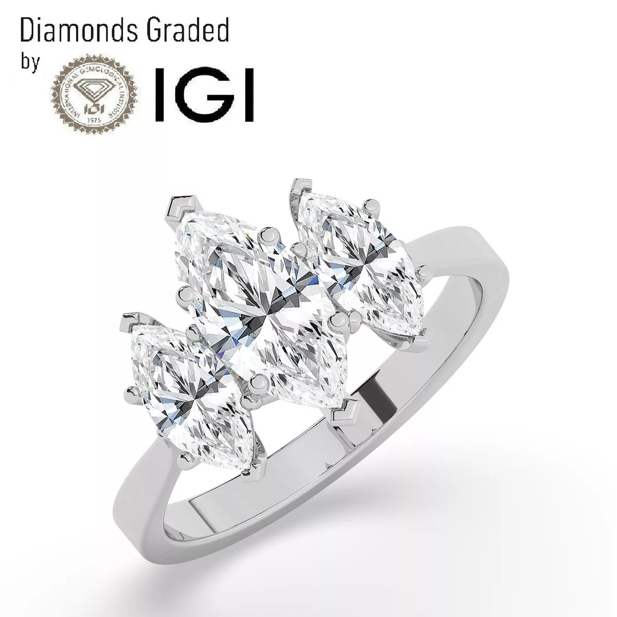 Marquise store trilogy ring