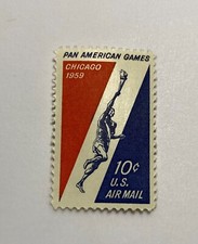 Raro -1959 Panamerican Games Runner & Torch francobollo 10 centesimi come nuovo mai incernierato OG