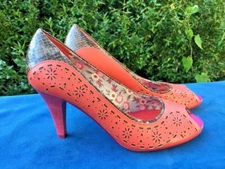 SALE @ POETIC LICENCE Irregular Choice LEATHER LIZARD High Heel Shoes Women Sz 8