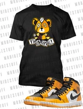 The One Graphic Sneaker Bear Tee Shirt Match J1 Mid Light Yellow Pro Club Shaka