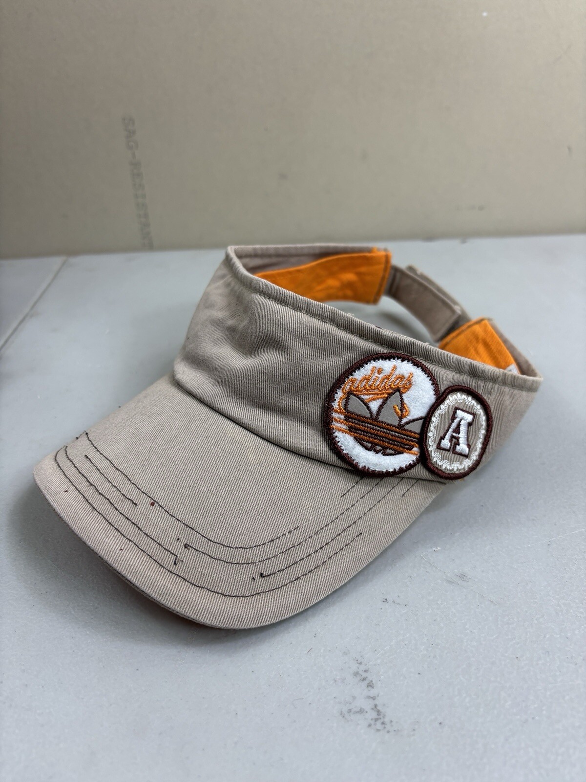 Adidas Visor Hat Adjustable Strap-back Cap Patche… - image 1