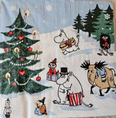 3 Servietten ~ Moomin christmas wonderland