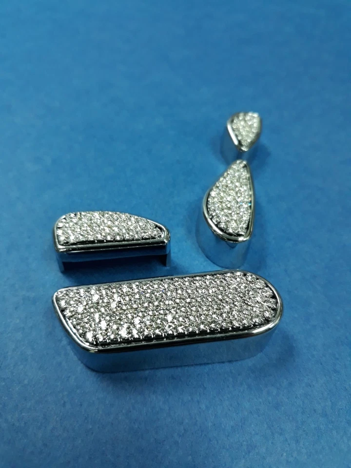 2 КРИСТАЛЬНЫЕ КРЫШКИ ПЕРЕКЛЮЧАТЕЛЕЙ ПИТАНИЯ ПЕРЕДНЕГО СИДЕНЬЯ ДЛЯ MERCEDES BENZ W220 S-CLASS, W215 CL - Изображение 3 из 4