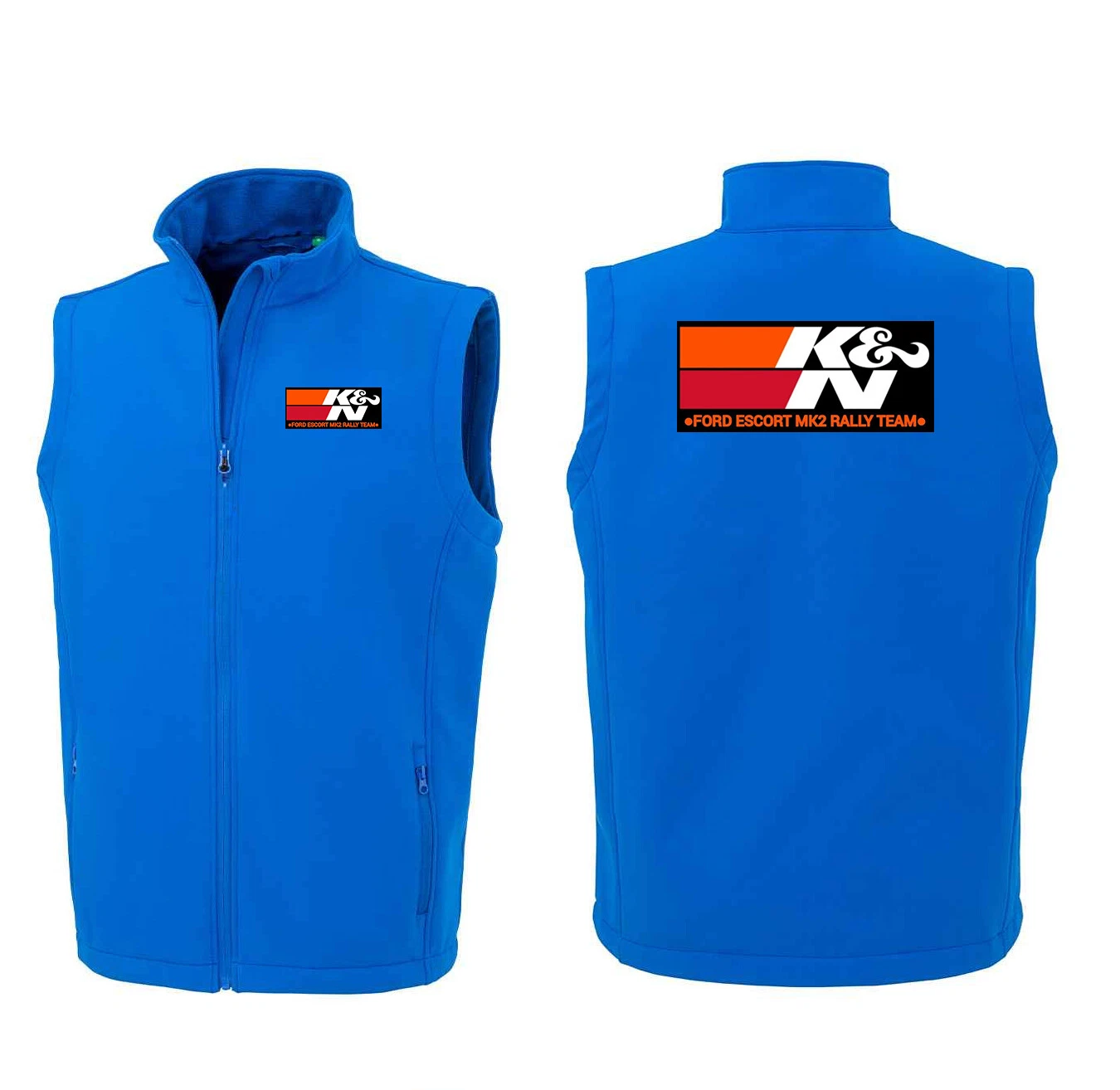 Personalised Printed Softshell Gilet Custom Logo Workwear Printing Blue S-XXL