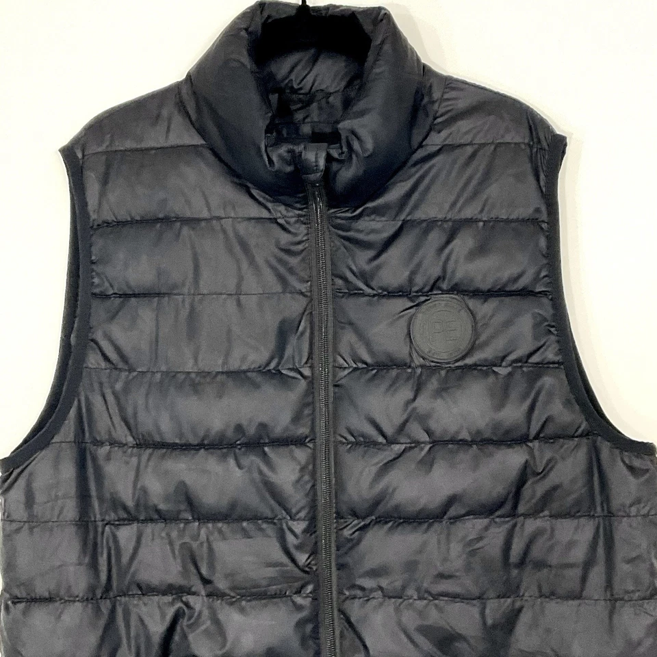 Perry Ellis портфолио черный выстеганный пуховик жилет средний легкий молнии карманы - Изображение 4 из 4