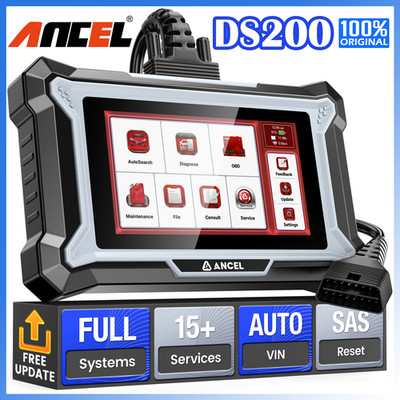 ANCEL DS200 OBD2 Auto Diagnostic Scan All System Test Gearbox Relearn Oil Resets