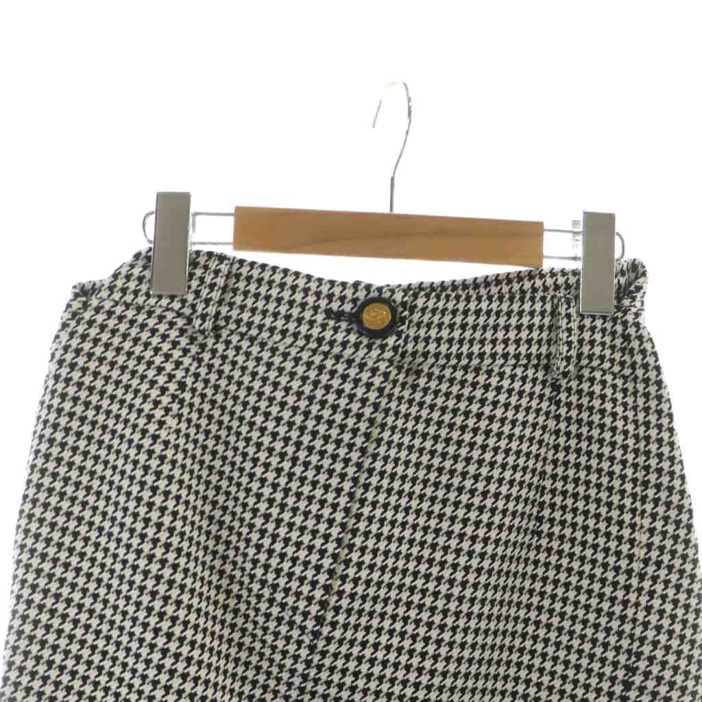 【Skirts】BALENCIAGA 2020 621416 Tight Skirt with Logo and Houndstooth Pattern thumbnail 3