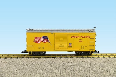 Neuheit USA TRAINS Union Pacific mit Flagge Steel Box Car, R19166B