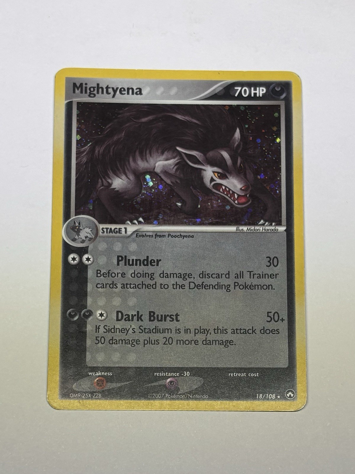 Mightyena 18/108 EX Power Keepers Cosmos Holo Rare Pokémon Card TCG LP