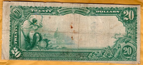 $20 Series 1902 National Banknote from Appleton, Wisconsin charter 4937 - Picture 2 of 2
