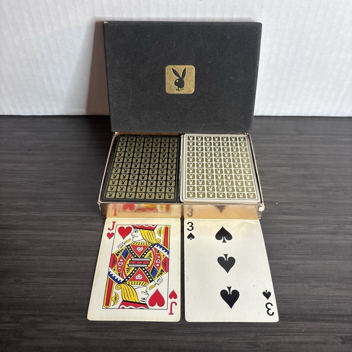 Vintage Playboy Black & White Playing Cards Double Deck Complete