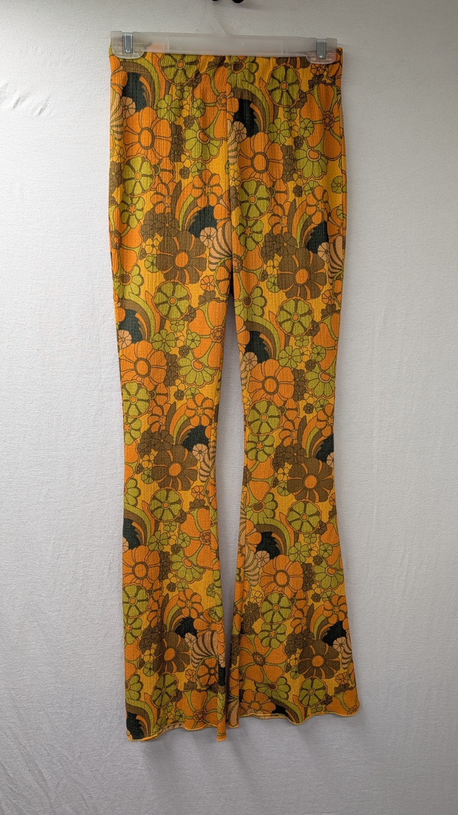 Damson Madder Women's Floral '70s Look Flared Pants Size Small/Medium