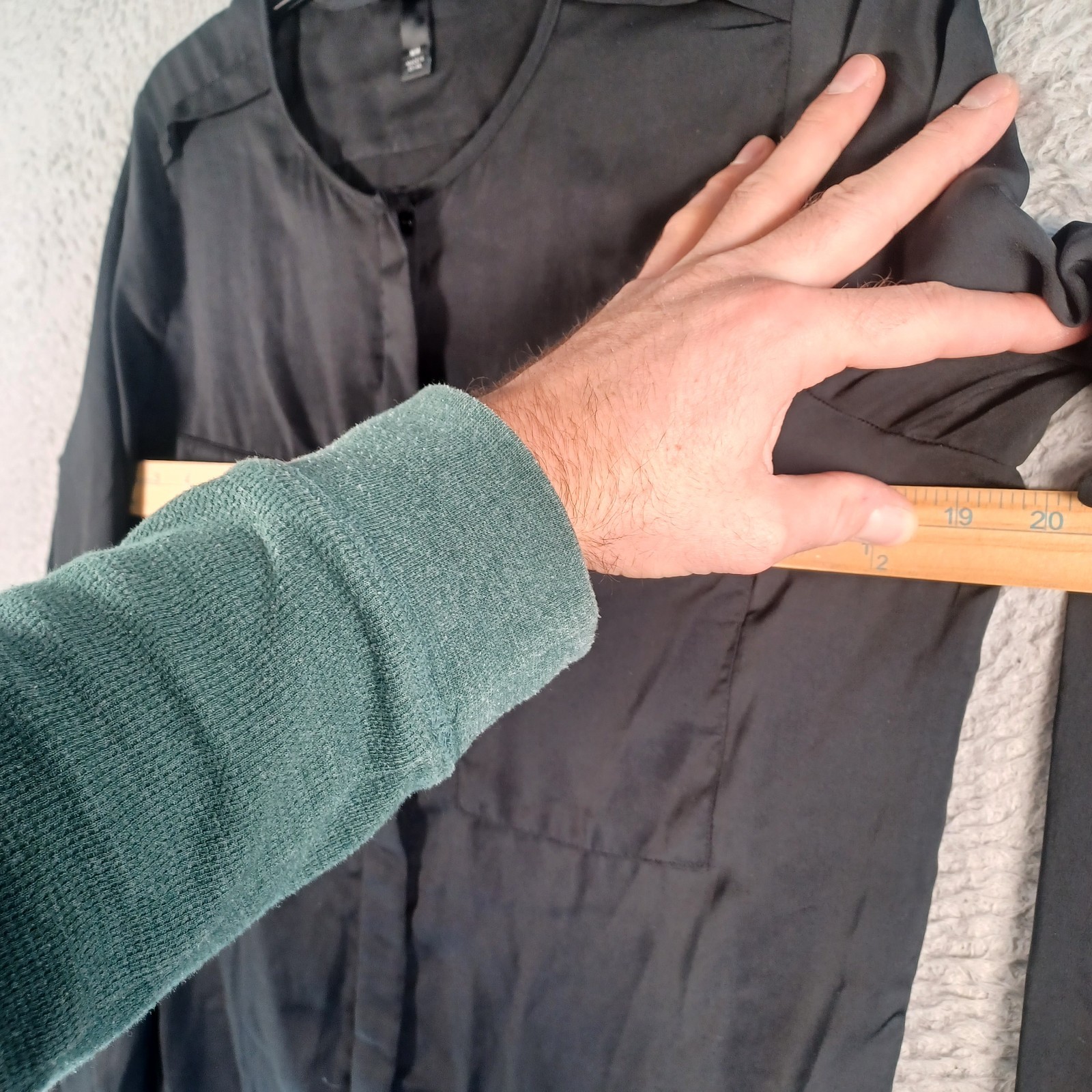 Mossimo Womens Black Partial Button-Up Pull-Over … - image 8