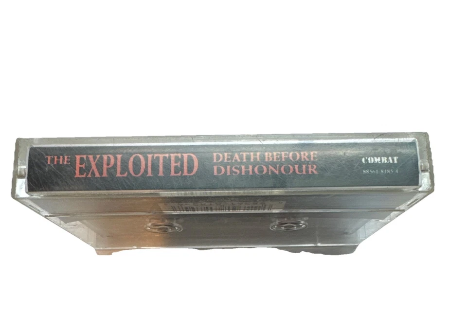The Exploited "DEATH BEFORE DISHONOUR" Rough Justice Cassette Tape 1987 - Image 3 of 4